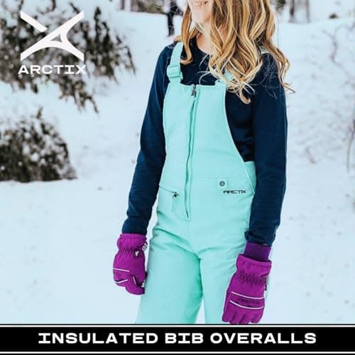 Arctix Kids Insulated Snow Bib Overalls, Black, Large — view 4