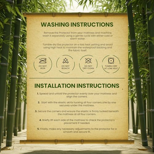 Utopia Bedding Waterproof Mattress Protector Twin XL Size, Bamboo Viscose Mattress Cover 200 GSM, Fits 15 Inches Deep, Breathable, Fitted Style with Stretchable Pockets — view 5