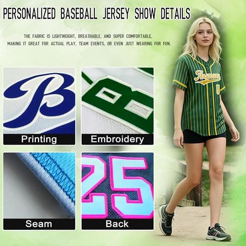 VAGTOFKQ Custom Baseball Jersey Personalized Stitched/Printed Number Name Logo Softball Shirts for Men Women Youth Kids Black Gold — view 4