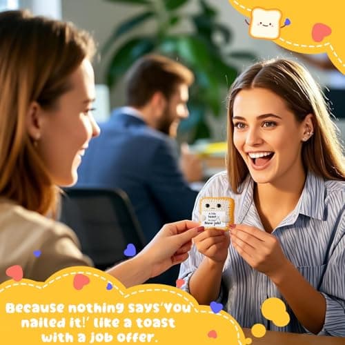 Crochet Toast New Job Gifts for Women, Men – Handmade Congratulations Gifts for Coworker, Friend, Son, Daughter, Employee, Boss – Funny Promotion, Career Change or, Leaving Workor Present Decor — view 4