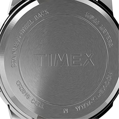 Timex Men's Easy Reader 38mm Watch – Silver-Tone Case Blue Dial with Black Leather Strap — view 4