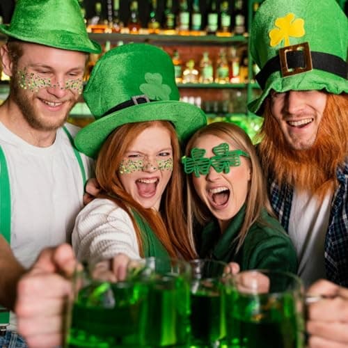 Mysense Shamrock Glitter Stick for Face Hair Body, St Patricks Day Accessories, Irish Festival Four Leaf Clover Green Glitter Makeup for Saint Patrick’s Day Outfit Women Girls Kids — view 5