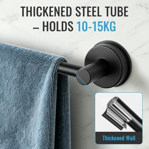 Meltrexni No Drill Suction Cup Towel Bar with Adjustable 14.6-24In — view 4