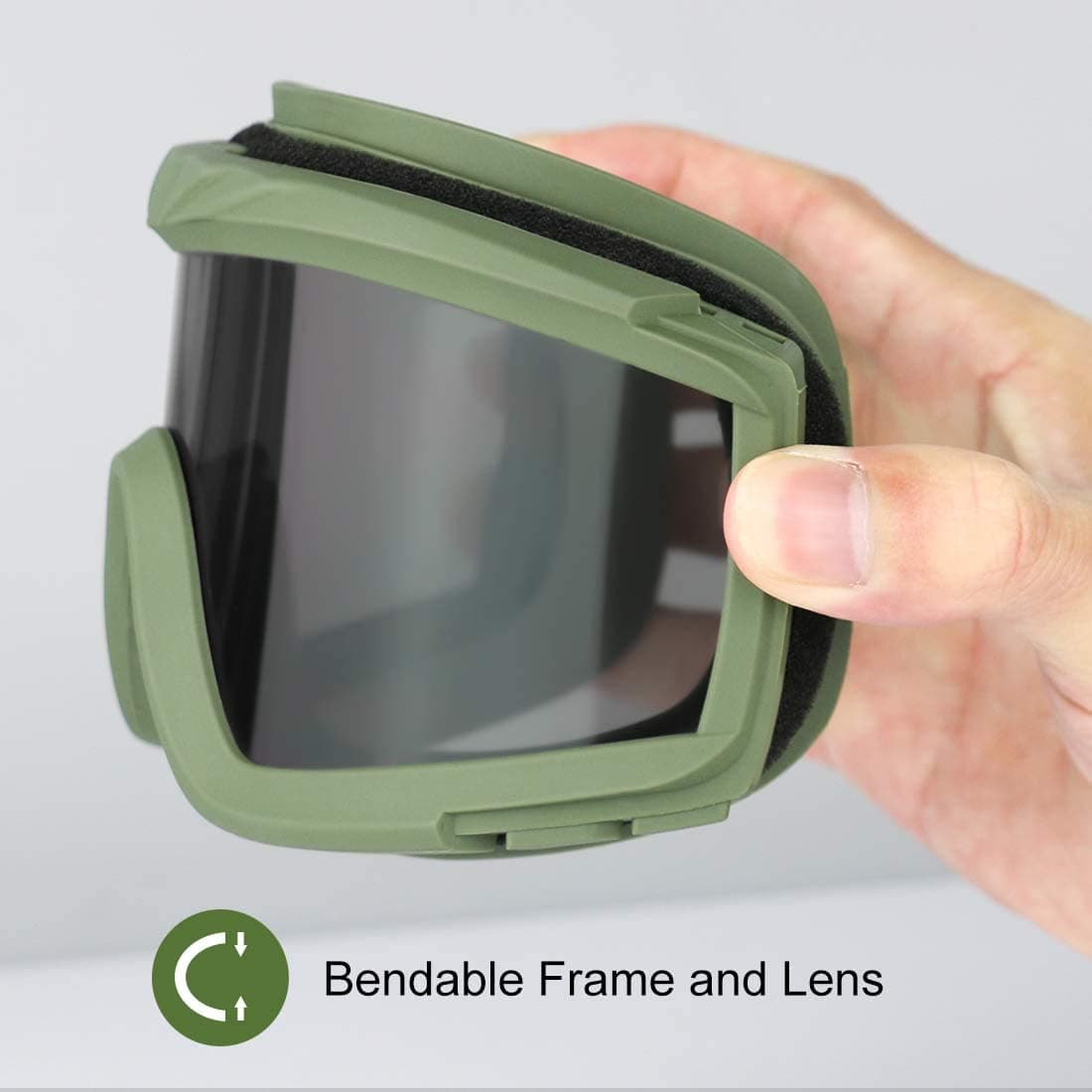 Feyachi Gafas de airsoft tácticas militares con 3 lentes intercambiables, protección UV400, gafas de tiro antivaho, para deportes al aire libre, caza, ciclismo, paintball — view 3