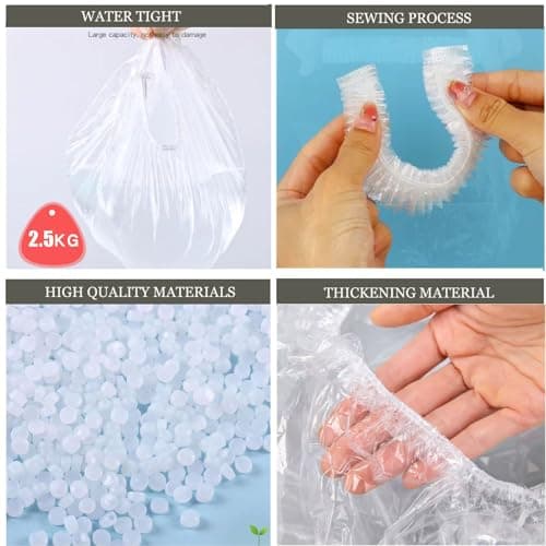 OULIGET Potty Chair Liners with Elastic, Portable Potty Training Bags, Potty Refill Liners Disposable for Toddlers Kids and Baby,Toilet Seat Cover,17x8Inches,Clear — view 3