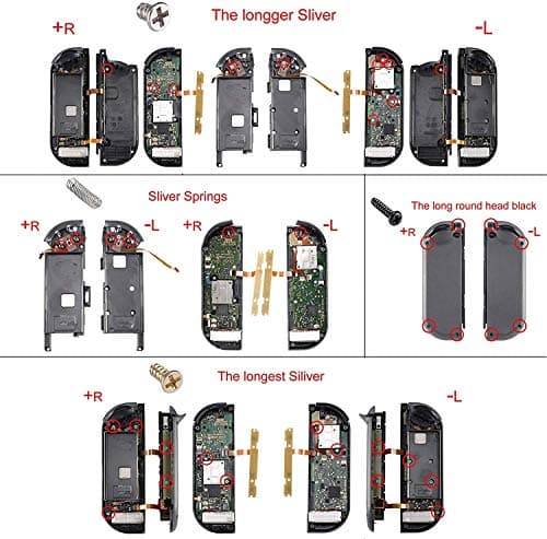 eXtremeRate Dark Grayish Violet Replacement ABXY Direction Keys SR SL L R ZR ZL Trigger Buttons, Full Set Buttons Repair Kits with Tools for Nintendo Switch & OLED Joy-con - JoyCon Shell NOT Included — view 5