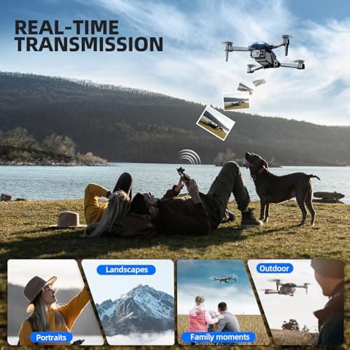 Drone with Camera for Adults Beginners Kids, Fun 1080P Foldable Mini Drone for Exciting Indoor Outdoor Play, RC Quadcopter with 2 Batteries, One Key Start, Easy to Fly, Altitude Hold, 3D Flips — view 2