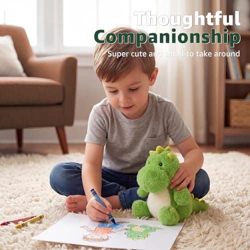 Ditucu Palm-Sized Dinosaur Stuffed Animals Cute Soft Mini Dino Plush Doll Small Plushies Toys Gifts for Kids Green 6 inch — view 4