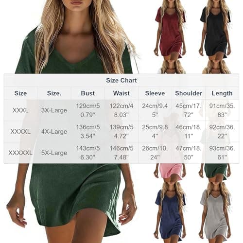Linen Midi Dresses for Women Short Sleeve V Neck Dress Casual Summer Comfortable Vacation Loose Fit Dresses Black — view 3