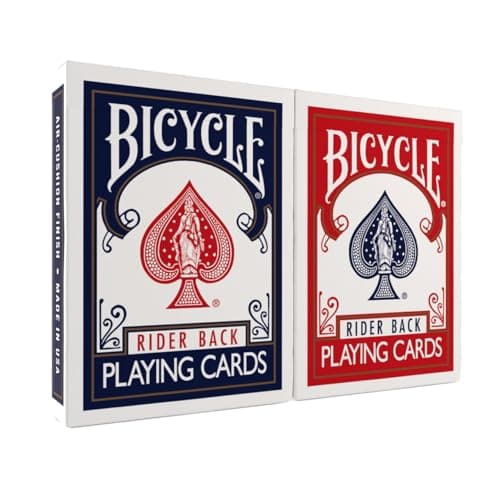 Bicycle Rider Back Playing Cards 2 Pack Poker Size Red and Blue