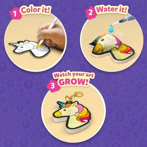 Skillmatics Aqua Puffs - 3D Art Kit, Princesses & Unicorns, Mess-Free Paint by Number Craft for Kids, DIY Color Activity, Screen-Free Fun, Best Gift for Girls & Boys Age 4, 5, 6, 7, 8, 9, 10 — view 2