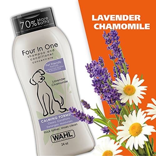 Wahl USA 4-in-1 Calming Dog Shampoo with Lavender Chamomile Scent – Cleans, Conditions, Detangles, & Moisturizes - Pet Friendly Formula - 24 Oz - Model 820000A — view 5