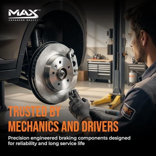 MAX Advanced Brakes Brake and Rotor Kit Front & Rear for 2016 to 2019 Chevrolet Cruze, Volt, 2017 to 2021 Chevrolet Bolt EV | Carbon Ceramic Pads & Rotors | OE Replacement Brake Kit — view 7