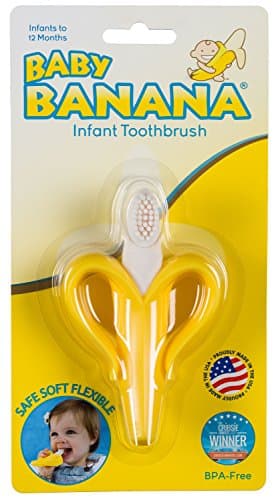 Baby Banana The Original, Banana Brush, Made in USA, Toddler Toothbrush, Family-Owned Business