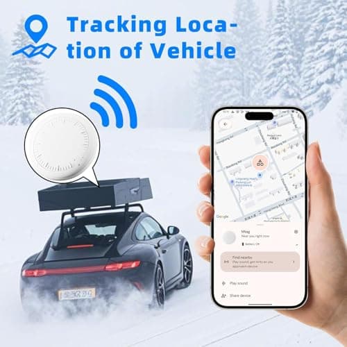GPS Tracker for Vehicles, 1PCS Real Time Tracker Device for Vehicles Work with Find My (Available for Android and iOS), Mini Magnetic Car Tracker Device Hidden,No Monthly Fee,Waterproof — view 2