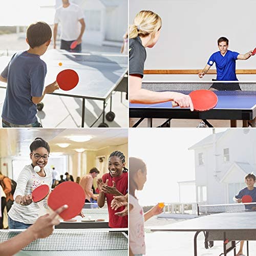 FBSPORT Ping Pong Paddle Set, Portable Table Tennis Set with Retractable Net,Rackets,Balls and Carry Bag for Indoor/Outdoor Games — view 6