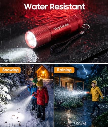 LED Mini Flashlights 6 Pack, 9-LED Small Flashlight with Lanyard, Assorted Color Aluminum Pocket Flashlight, AAA Battery Powered Handheld Lights for Kids, Camping, Home Emergencies, Night Reading — view 5