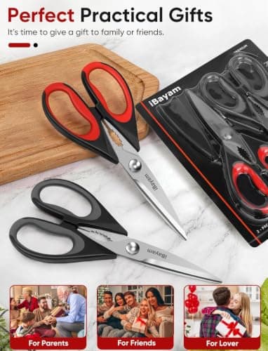iBayam Kitchen Scissors Shears All Purpose Heavy Duty, Protective Sheath — view 4