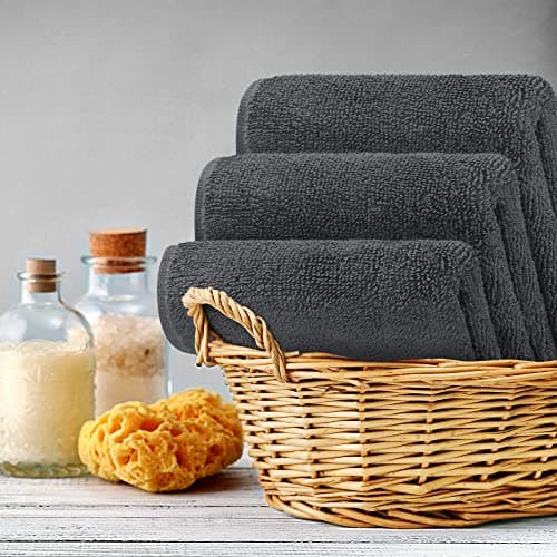 Utopia Towels 12 Pack Premium Wash Cloths Set, 12 by 12 Inches, 100% Cotton Ring Spun, Highly Absorbent and Soft Feel Washcloths for Bathroom, Spa, Gym, and Face, Grey — view 5
