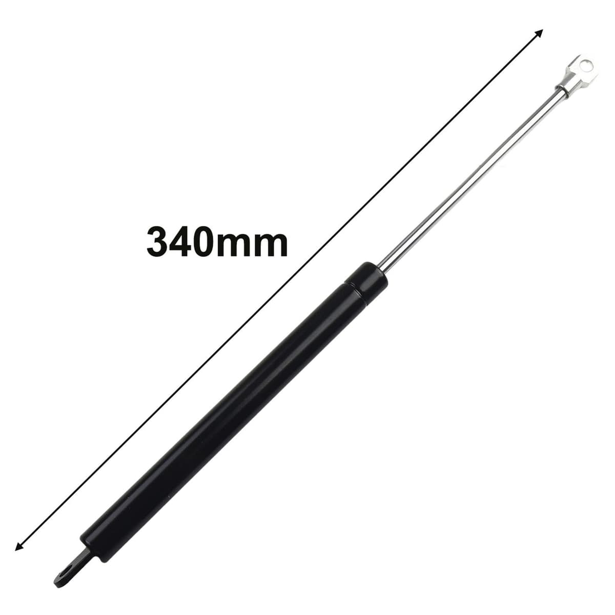 1 par de amortiguadores de gas de 340 mm para caravana, autocaravana, compatible con Seitz Dometic Heki 2 G4 12 140 1 330 AU11 AB07 40N M6 rosca negra — view 5