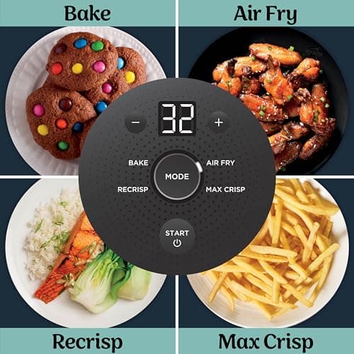 Ninja Crispi 4 in 1 Glass Air Fryer, 450°F, Non Toxic, 4QT and 6 Cup Containers with Lids, Dishwasher Safe, Cyberspace Gray, 1 Count, FN101GY — view 8