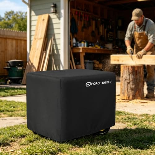 Porch Shield Waterproof Universal Generator Cover 32 x 24 x 24 inch - for Most Generators 5000-10000 Watt, Black — view 5