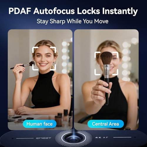 EMEET C60E 4K Webcam for Streaming & Gaming – PDAF Autofocus, Dual Mics, Live Streaming Camera with Auto Light Correction, Plug & Play USB Webcam for PC & Mac — view 2