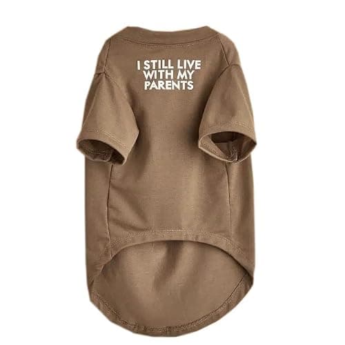 Cute Dog Clothes, T Shirt for Medium and Small Dogs Girl Boy,Puppy.Breathable Soft Dog Costume for Pet Dogs Cats, Pet Pullover Jumper, Cat Clothes (L-(10~17lb), Chest~18", Khaki) — view 4