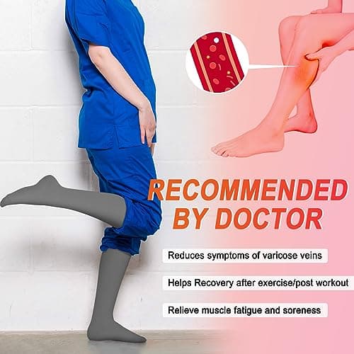 4 Pairs Compression Socks for Women Circulation-Best Support for flying Running,Athletic,Travel,Hiking,White,PinkGifts S-M