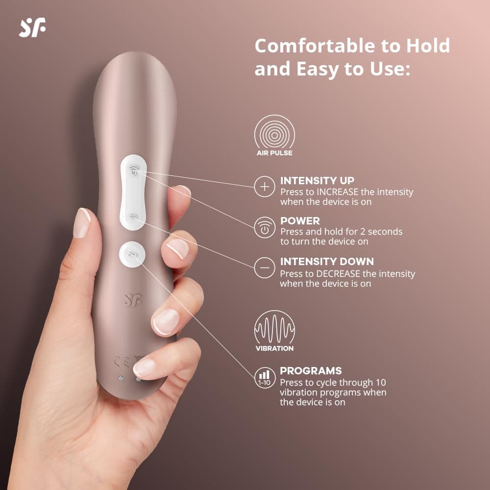 Satisfyer Pro 2 Plus | oro rosa | vibrador y estimulador de clítoris para mujer | juguete sexual extremo | vibrador erótico de ondas de presión para ella — view 3