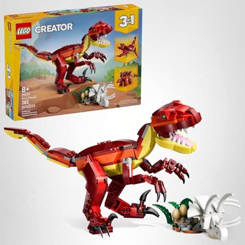 LEGO Creator 3 in 1 Fierce Dinosaur Building Toy for Boys & Girls, Ages 8+ - Gift for Birthdays - Kids Build 1 of 3 Prehistoric Animal Figures - 31379 — view 6
