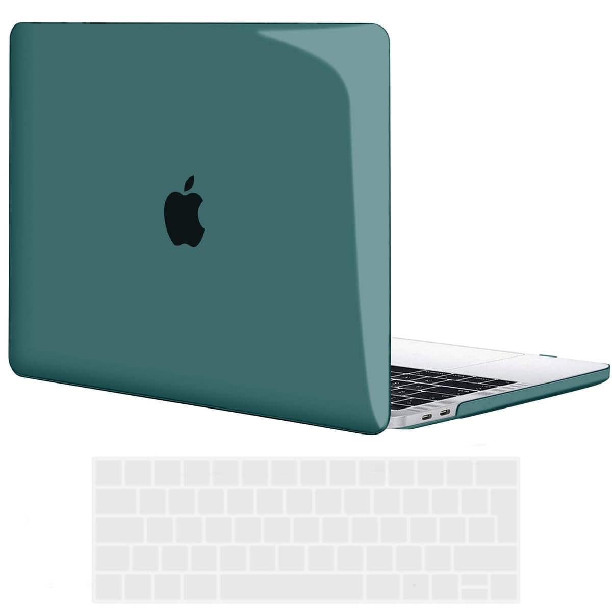 TECOOL Case compatible with MacBook Air M1 & MacBook Air 13 inch Retina 2020 2019 2018 (A2337 A2179 A1932), Plastic Snap On Hard Shell Cover & UK EU Keyboard Protector, Crystal Clear (Glossy) — view 50