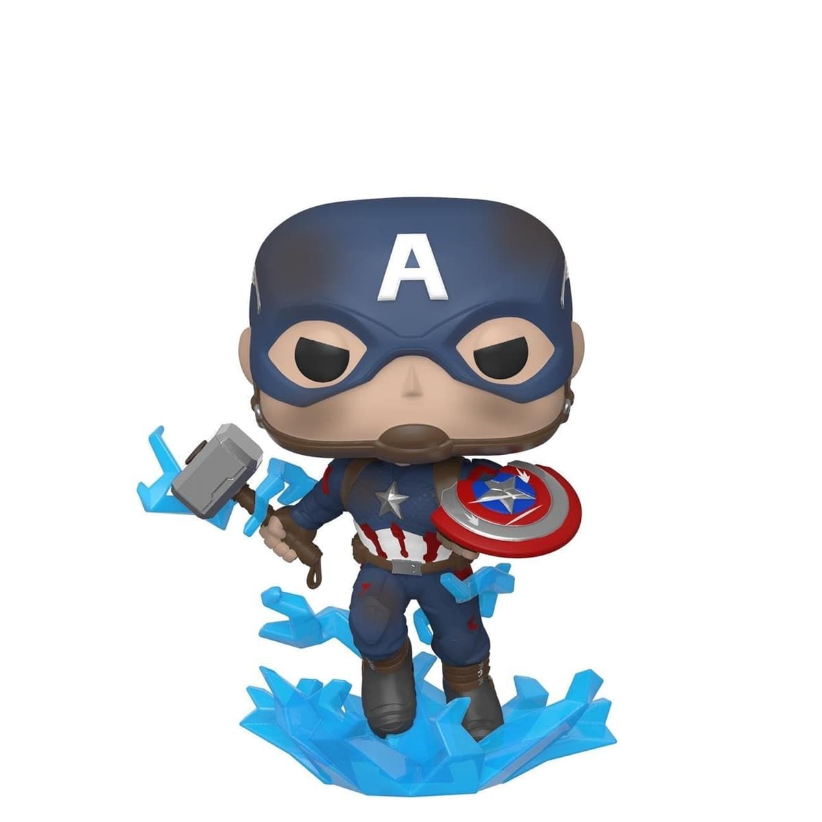 Funko Pop! Marvel: Avengers Endgame - Captain America with Broken Shield & Mjolnir - Figura de Vinilo Coleccionable - Idea de Regalo- Mercancia Oficial - Juguetes para Niños y Adultos — view 2
