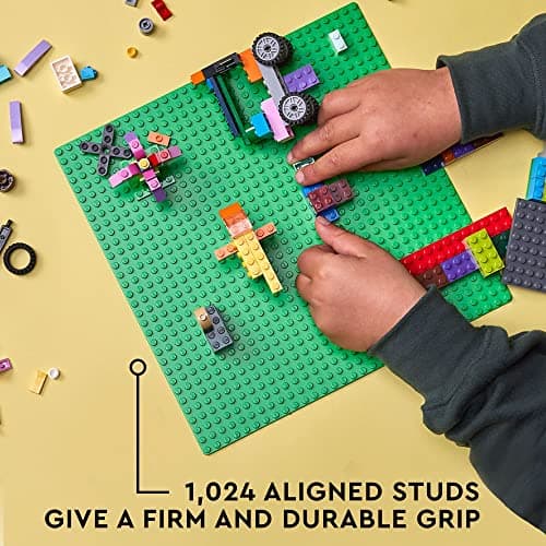 LEGO Classic Green Baseplate, Square 32x32 Stud Foundation to Build, Play, and Display Brick Creations, Great for Grassy Nature Landscapes, 11023 — view 3