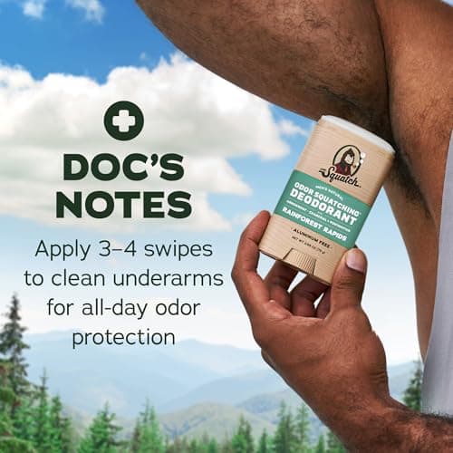 Dr. Squatch Natural Men’s Deodorant – Aluminum Free Natural Deodorant Men with Charcoal & Postbiotics for 72-Hour Odor Protection – Rainforest Rapids + Wood Barrel Bourbon, 2.65oz Stick (2-Pack) — view 9