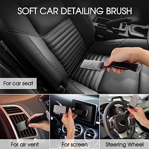 Yungeln 3 PCS Car Detail Dust Brush, Soft Interior Detailing Kit Tools, Dash Duster for Auto, Truck, SUV, RV Cleaning — view 3