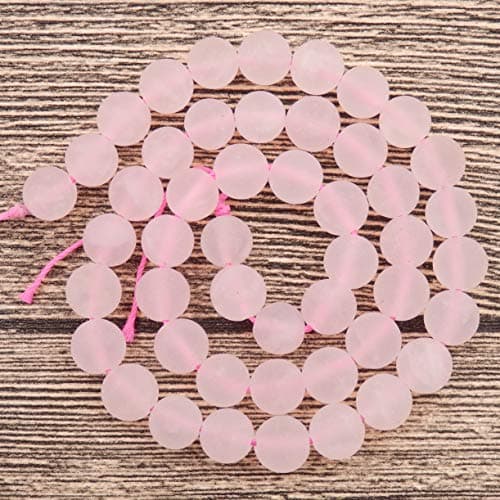 Matte Gemstone Beads for Jewelry Making, Sold per Bag 5 Strands Inside (Matte Rose Quartz, 4mm) — view 4