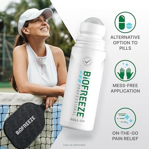 Biofreeze Professional Pain Relief Roll On, Knee & Lower Back Pain Relief, Arthritis Pain Reliever, Neck Pain Relief, Cooling Joint Pain Relief, Roll-On Menthol Gel 3 Fl Oz (Pack of 2) — view 2