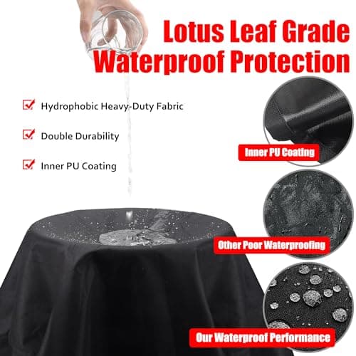 Grill Cover, 32 inch Heavy Duty BBQ Gas Grill Cover for Outdoor Grill, Waterproof, Weather Resistant, Anti-UV, Rip-Proof, Fade Resistant Barbecue Cover with Hook-and-Loop Straps for Most Grills — view 4