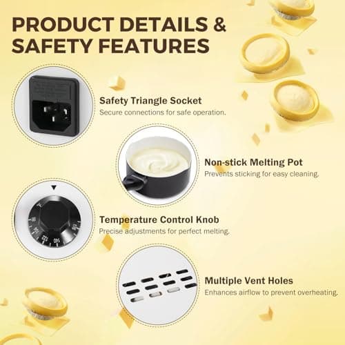 POWLAB 80W Electric Chocolate Melting Pot, Dual Tempering Machine — view 2
