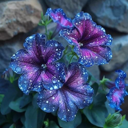 Night Sky Petunia Seeds - Multi-Color Galaxy Mix, 500+ Dwarf Wave Variety | Rare Non-GMO Heirloom Flower Seeds for Home Garden | Attracts Butterflies & Bees — view 4