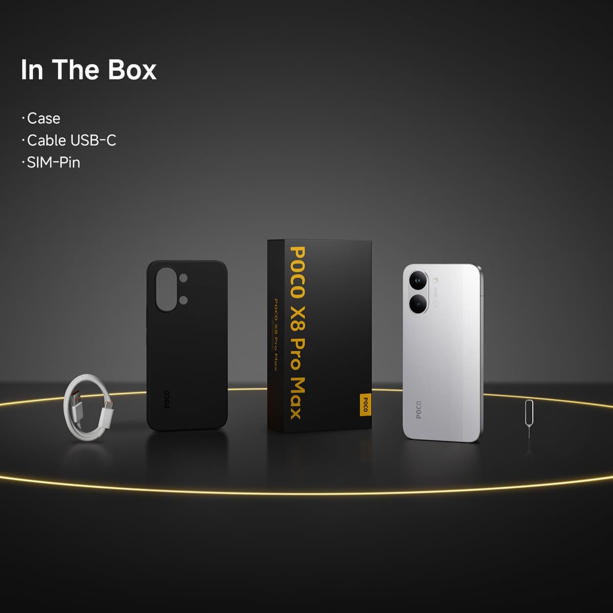 POCO X8 Pro Max, Smartphone 12+512 GB, Flagship Dimensity 9500s, 8500mAh (typ) battery, ultra-bright AMOLED display, 50MP Light Fusion 600 with OIS, Black, 1 year extra warranty, Charger Not Included — view 3