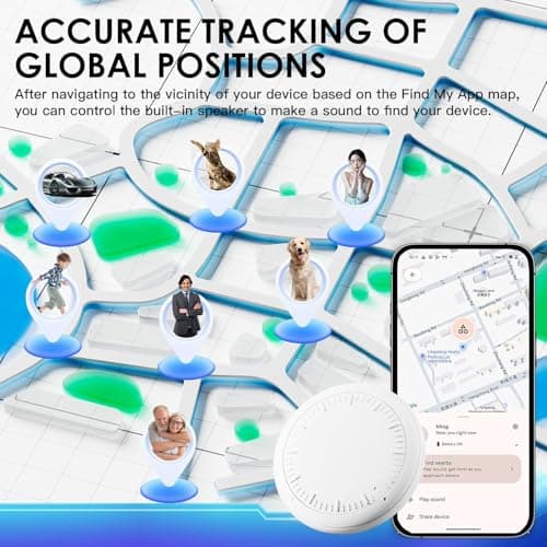 GPS Tracker for Vehicles, 1PCS Real Time Tracker Device for Vehicles Work with Find My (Available for Android and iOS), Mini Magnetic Car Tracker Device Hidden,No Monthly Fee,Waterproof — view 4