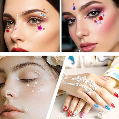 MYDBUYSOME 2774pcs Gem Stickers Jewels for Crafts, Self Adhesive Rhinestone Jewel Stick on Gems, Acrylic Bling Heart Stickers, Craft Supplies for Kids — view 4