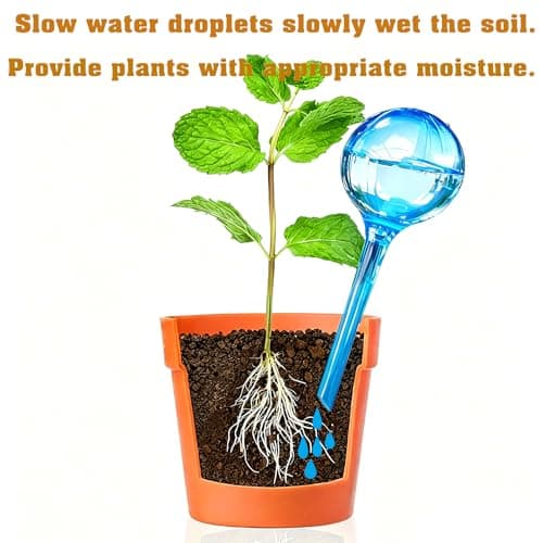 MOONSOUND Small Plant Watering Globes, 6pcs Plastic Plant Watering Devices, Plant Waterer Self Watering Bulbs for Indoor Outdoor Plants — view 3