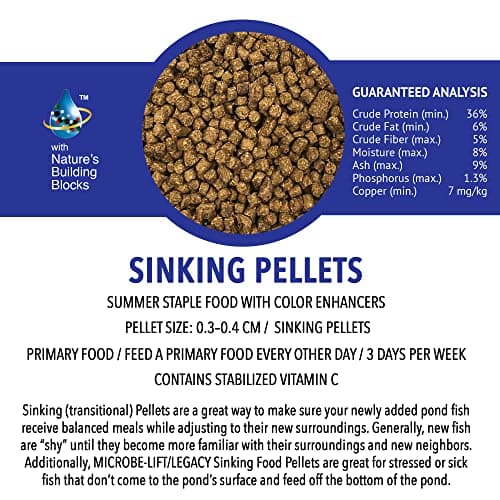MICROBE-LIFT Sinking Fish Food Pellets for Ponds, Water Gardens, and Fountains, for Live Goldfish and Koi, 14 Ounces — view 5