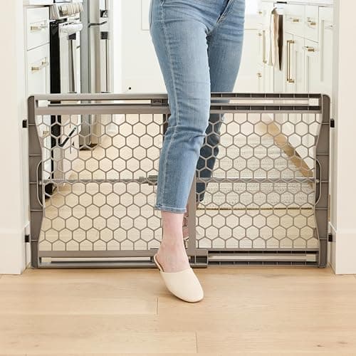 Regalo Easy Fit Plastic Adjustable Extra Wide Baby Gate, Award Winning Brand, 23 Inches Tall, Fits Openings Between 28 to 42 Inches, Pressure Mounted — view 5