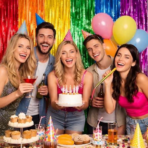OHOME Back to School Decorations - Rainbow Streamers Backdrop Banner - Last Day of School Decorations for Classroom Decor | Rainbow Party Decorations for Cinco De Mayo Engagement Pride Fiesta Birthday — view 3