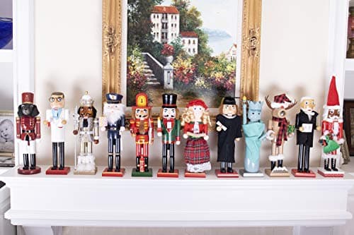 Clever Creations Black Hound Dog 14 Inch Traditional Wooden Nutcracker, Festive Christmas Décor for Shelves and Tables — view 5