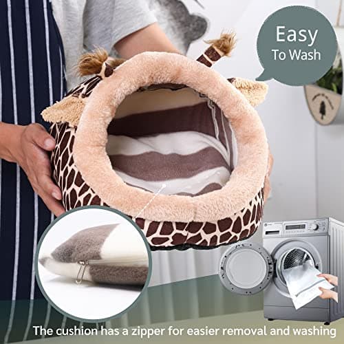 JanYoo Bunny Bed Guinea Pig Hideout Huts Accessories Habitat Tunnel for House — view 3